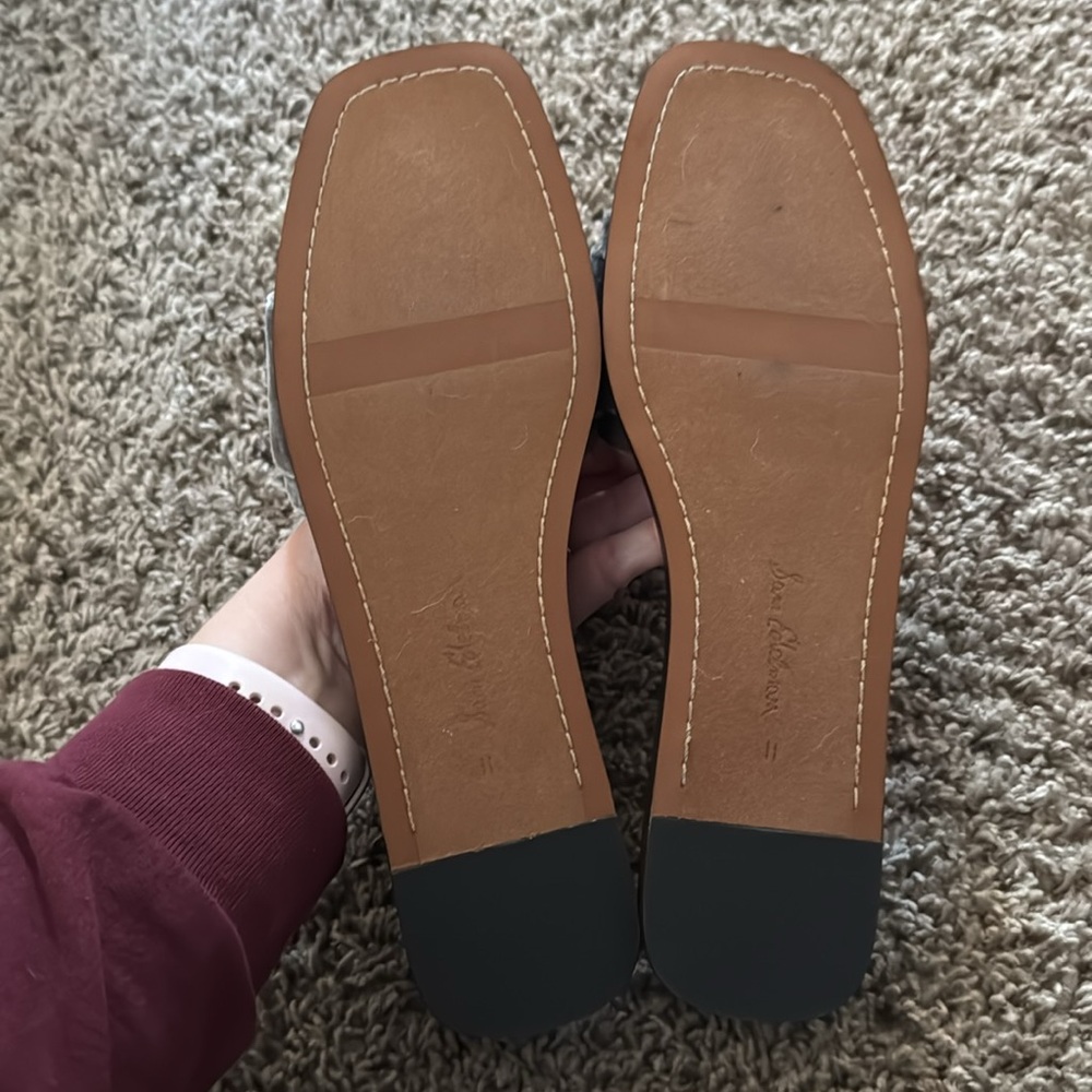 Sam Edelman Inez Light Grey Velvet Flat - Picture 7 of 7